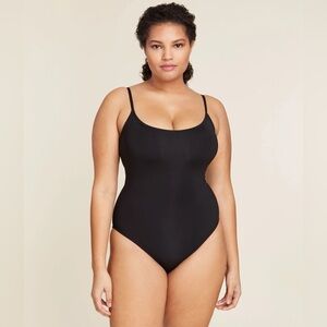 Andie Amalfi Flat Black Full Coverage One-Piece Swimsuit XXL